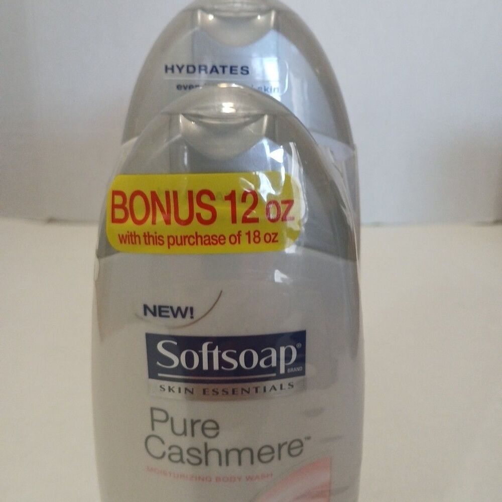 2x Softsoap Pure Cashmere Softening Body Wash 1-18Oz-1-12oz Bonus DISCONTINUED - Picture 3 of 16